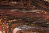 Polished Tiger Iron Stromatolite Slab - Billion Years #185960-1